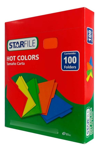 Folders Tamaño Carta De Color C/100 Color Naranja
