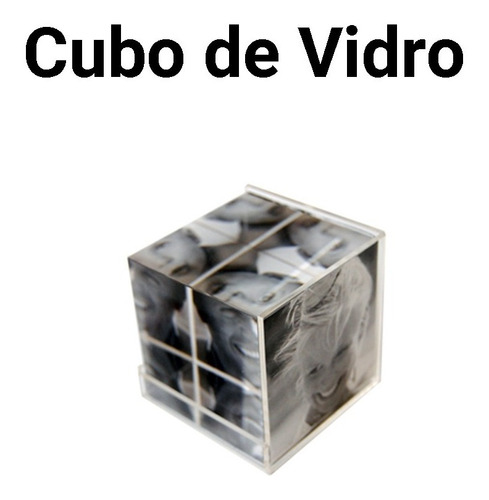 2 Cubo De Vidro Lembrancinha 6x6 Cm