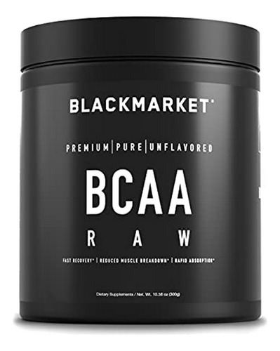 Suplemento - Blackmarket - Raw Bcaa, 300 Grams