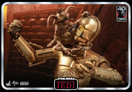 Boneco C-3po Star Wars Hot Toys Action Figure Yoda Darth Obi
