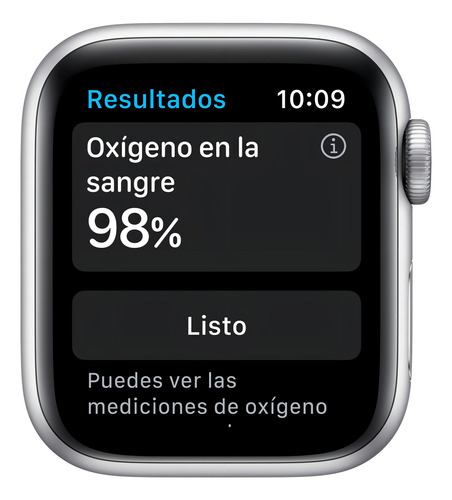 Apple Watch (GPS+Cellular) Series 6 display de 1.575" con correa de fluoroelastómero color blanco y caja color plata - Bueno (Reacondicionado)