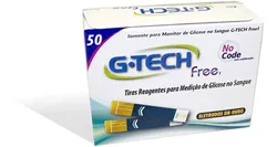50 Tiras Reagentes de Glicemia G TECH FREE Para Medir Glicose - R$ 57,79