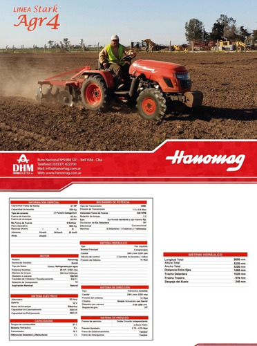 Imagen 2 de 10 de Nuevos Tractores Hanomag Stark Agr2 25hp 2022