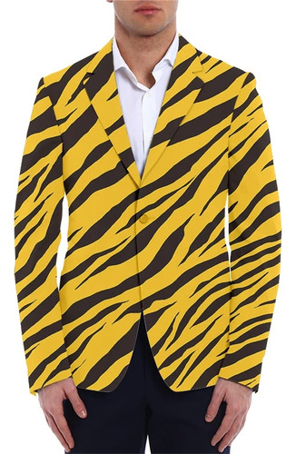 Blazers Tiger Stripes Para Hombre, Blazer Con Estampado Anim