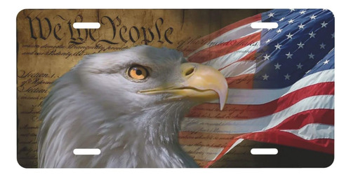American Eagle - Placa De Matrícula Personalizada Patriótica