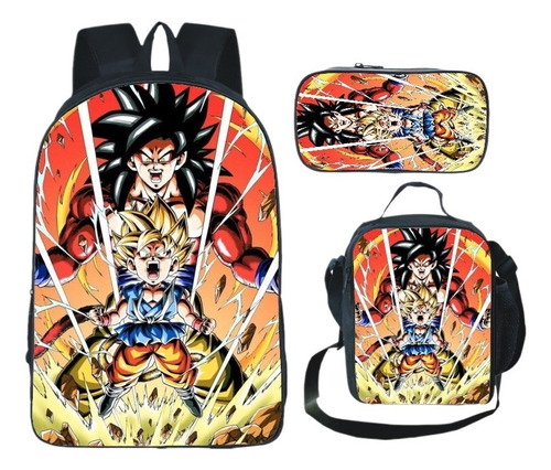 C Nuevo Mochila Diy Con Estampado De Dragón B De Doble Capa,