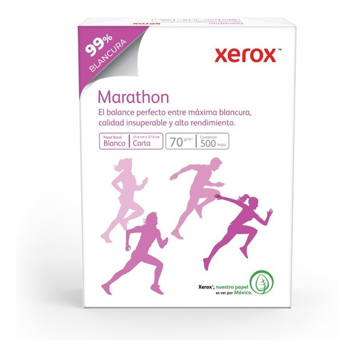 Paquete De Hoja Bond Carta Xerox Marathon 500 Hojas 99% Blancura Bound 70g/m2