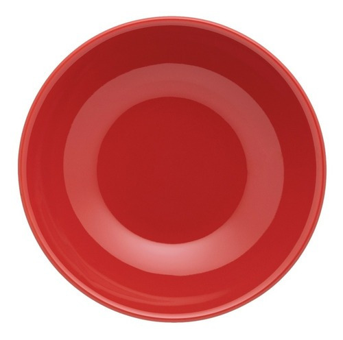 Set X 6 Plato Hondo Oxford Unni 20 Cm Vajilla Ceramica Rojo