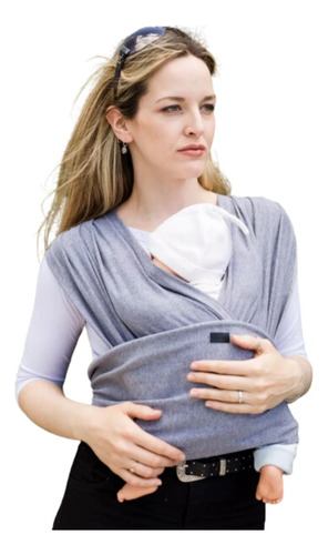 Fular Portabebe Prearmado Espalda Jean Gris Claro Ulla Oh! Gris Xl (Usado)