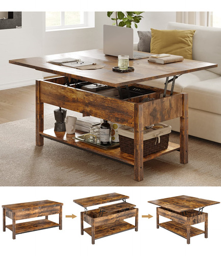 Fabato Mesa De Centro Elevable Mesa Auxiliar Convertible