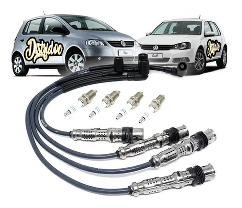 Kit Cables+bujias Ngk Voyage Gol Fox Gol Trend Suran 1.6 8v