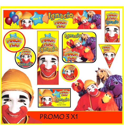 Kit Imprimible 3x1 Piñon Fijo Promo