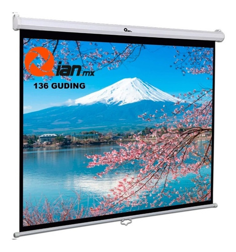 Imagen 1 de 3 de Pantalla Proyeccion Qian Qianguding 136 Blanca Qpg-69504