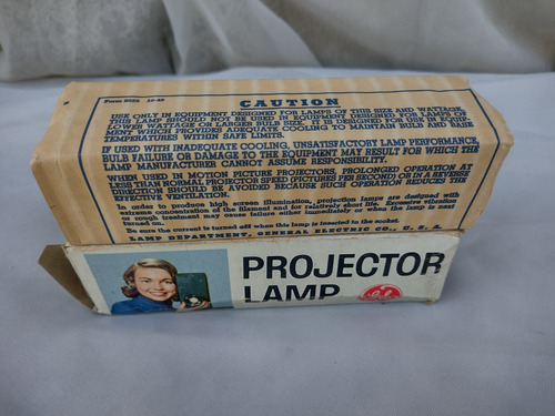 Antigua Lámpara Para Proyector G&e, Nueva.