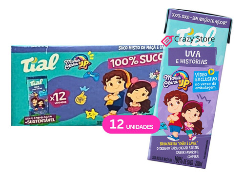 Suco Natural Infantil Maria Clara & Jp Lanche Escolar 12un