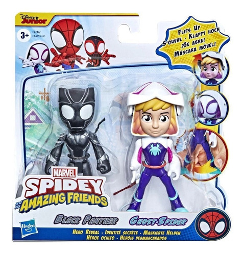 Marvel Spidey Set Doble Héroe Oculto Figura A Elegir