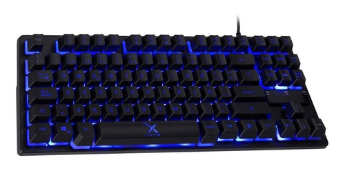 Imagen 2 de 5 de Teclado gamer Xzeal XST-300 QWERTY español España color negro con luz 3 colores