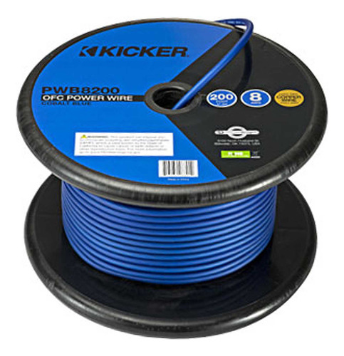 Rollo Cable Kicker 8 Gauges 60 Metros Azul 46pwb8200