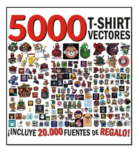 5000 Vectores Buzo  Remeras Sublimación Serigrafía + Extras!