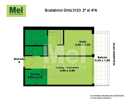 Imagen 5 de 19 de Departamento En El Emprendimiento Scalabrini Ortiz 3123