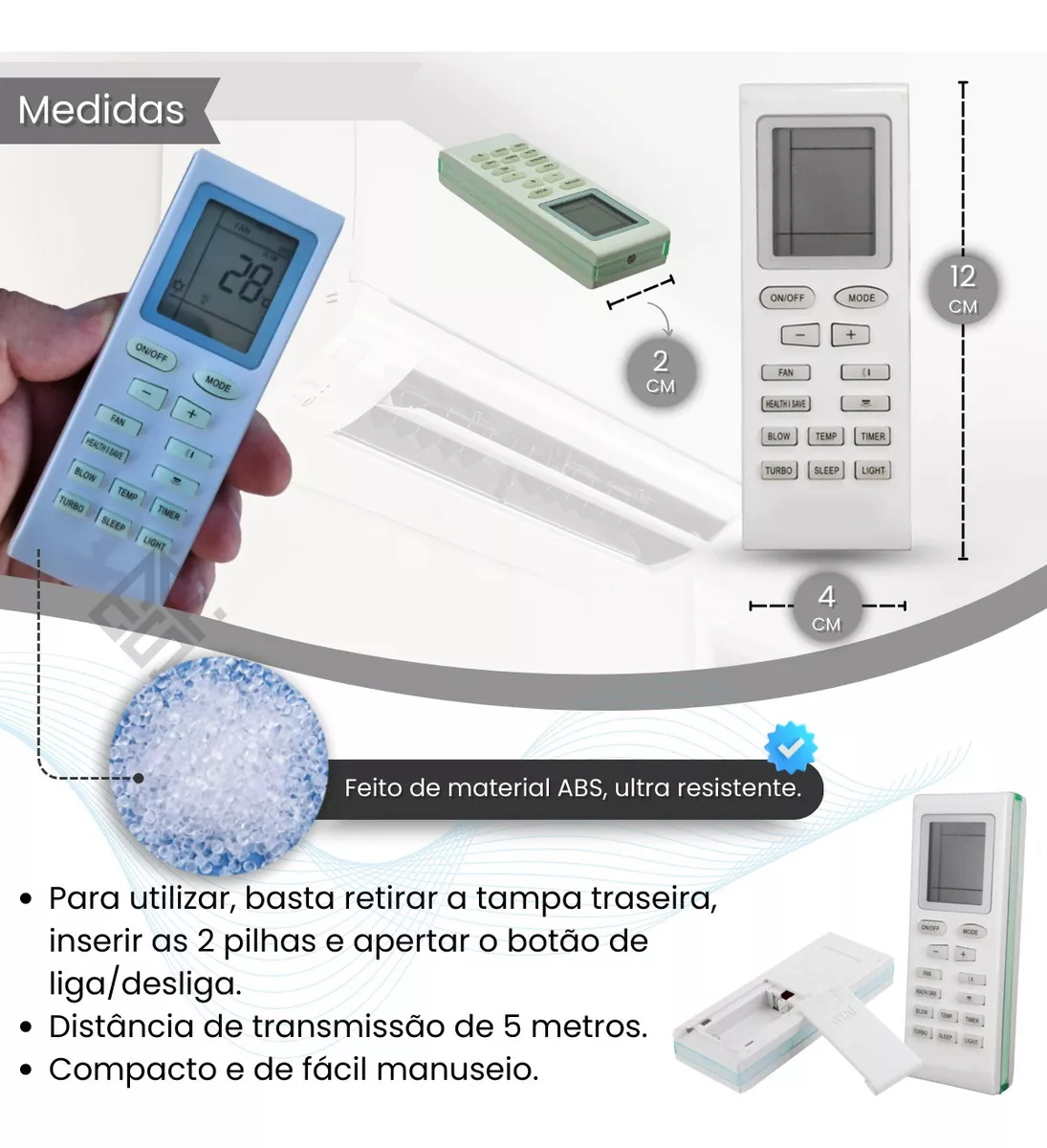 Terceira imagem para pesquisa de controle ar condicionado gree