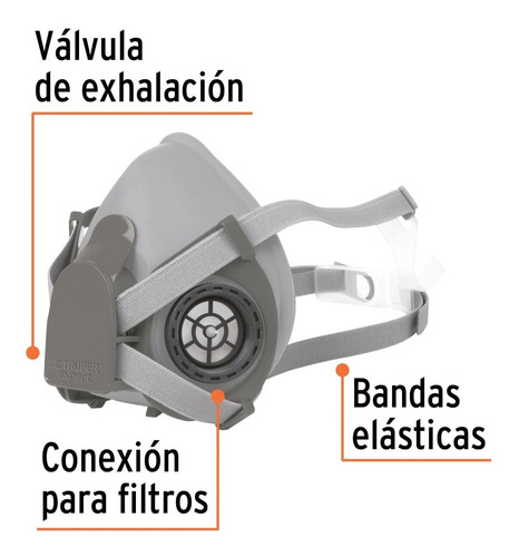 Respirador Profesional Media Cara, Truper Expert. 13732 U
