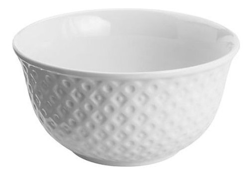 Bowl Em Porcelana Lyor Losango 12,5x6,5cm Branco