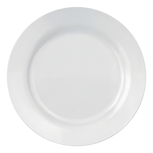 Prato Raso Opaline Menu 26,5cm Kit 24 Unidades Branco Jantar