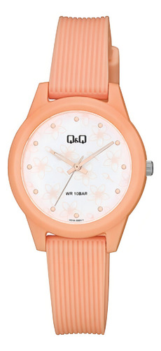 Reloj Niño(a) Q&q By Citizen V01a Sumergible Relojesymas Correa 002 Naranjo