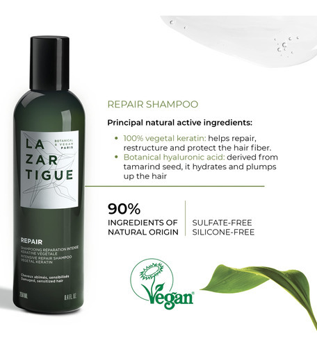 Lazartigue Champ Reparador | Tratamiento De Queratina Vegeta