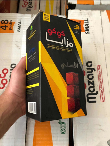 Imagen 2 de 2 de Carbón Coco Mazaya Originales Para Arguile Narguile Hookah