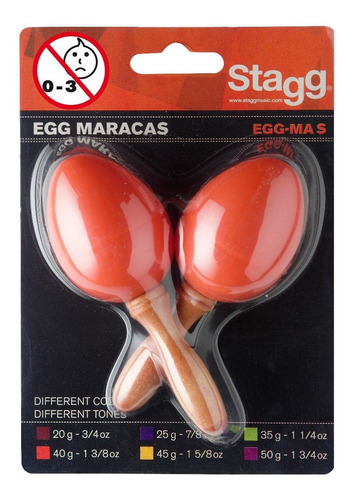 Huevo Ritmico / Shaker Stagg Egg-ma S/or Naranja Mango Corto