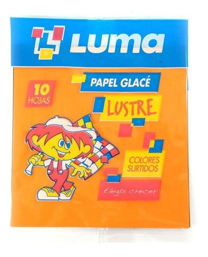 Papel Glacé Lustre X10 Hojas 10x10cm X10 Paquetes Colores
