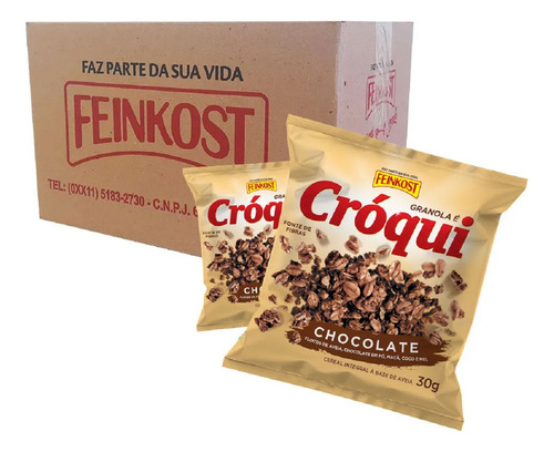 Granola Croqui Personal Chocolate 30g Caixa 50 Saches
