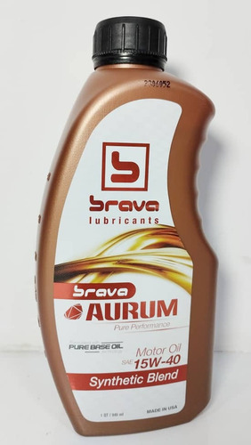 Aceite De Motor 15w40 Brava