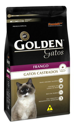 Ração Golden Castrados Premium Especial gato adulto frango 10.1kg