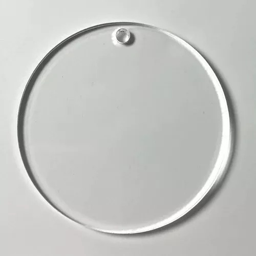 Circulo Acrílico Transparente 100 Pz Para Llavero 3mm 6cm