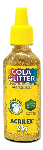 Cola Colorida Com Glitter Ouro 23g Acrilex