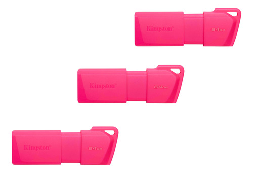 Pack De 3 Pendrive Kingston 64gb 3.2 Nuevo Modelo 