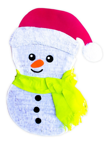 Piñata Navideña Snowman Muñeco De Nieve 70 Cm Premium