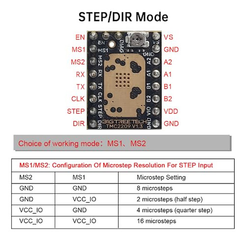6 Unidades De Controlador De Motor Paso A Paso Tmc2209 V1.3,
