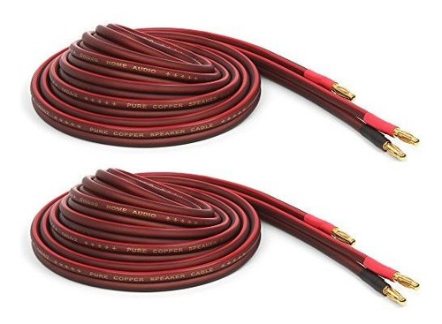 Micca Pure Copper Speaker Wire Con Tapones Banana Plateados 