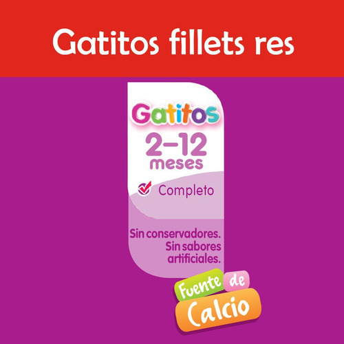 Imagen 4 de 5 de Whiskas, Alimento Gatitos, Res, 24ud 85g C/u