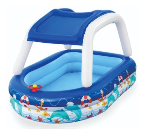 Alberca Inflable C/ Techo Removible Dec. Barco Bestway 54370