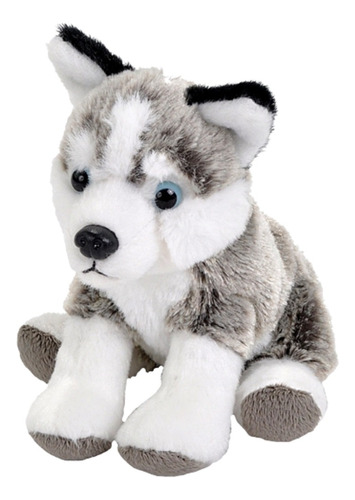 Peluches Wild Republic Pocketkins Perro Husky Siberiano Color Gris