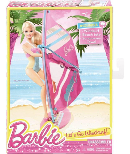 Barbie Real Acessórios Básicos Windsurf - Mattel - Bdf34/37