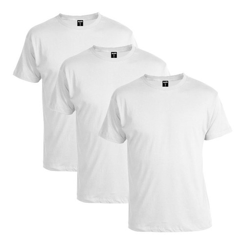 Camiseta De Algodón Blanco Adulto Speedway Pack X3 Disershop