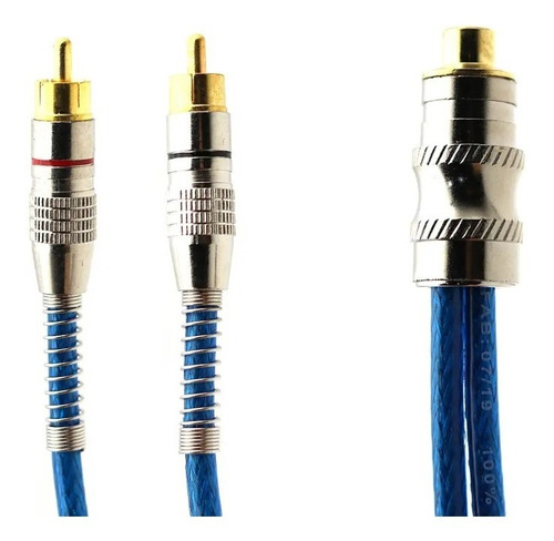 Cabo Rca 5 Metros Dupla Blindagem Cobre 5m Blindado 5mm