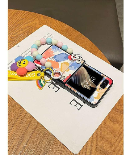 Funda De Cuero Para Teléfono Pulsera De Colores Para Samsung