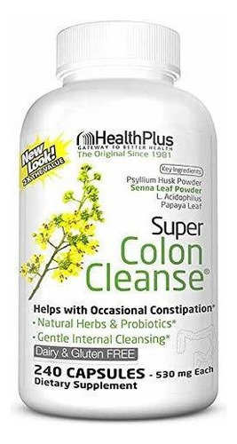   Plus Inc., Súper Colon Cleanse, 500 Mg, 240 Cápsulas